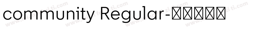 community Regular字体转换